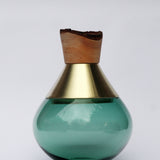 India Small 2 Stacking Vessel - Blue Brass