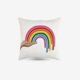 Rainbow Hand Beaded Cushion