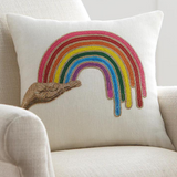 Rainbow Hand Beaded Cushion