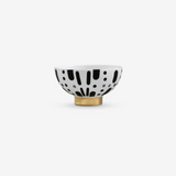 Small Bowl Hayon White, Black & Gold Graphics