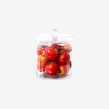 Red Tomatoes 8”H Glass Canisters